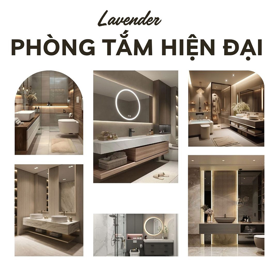 Nội thất phòng tắm cho biệt thự, đẹp, hiện đại