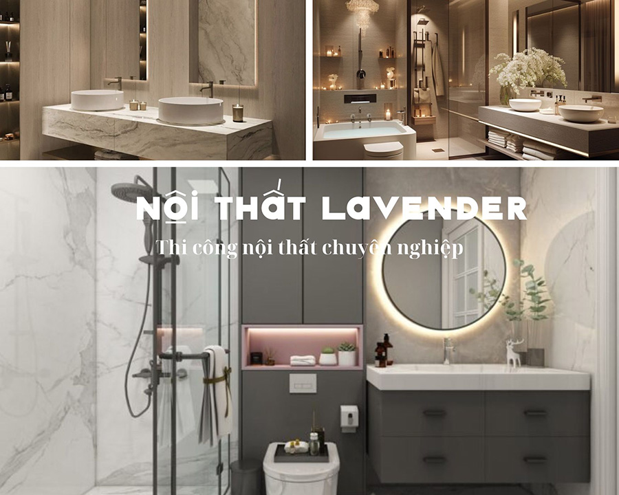 Thi công nội thất phòng tắm biệt thự - Nội thất Lavender